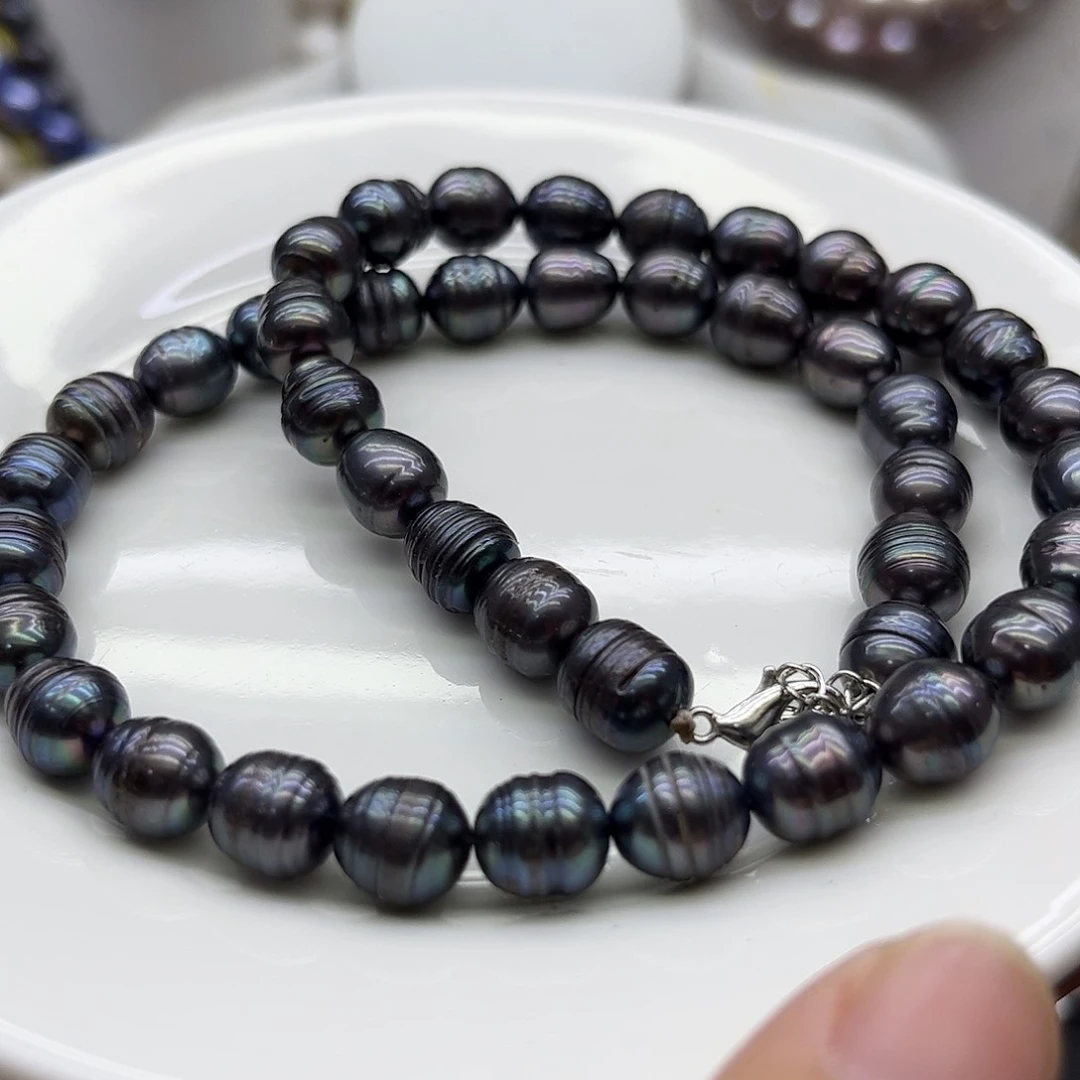 淡水珍珠钛钢颈饰沐****风