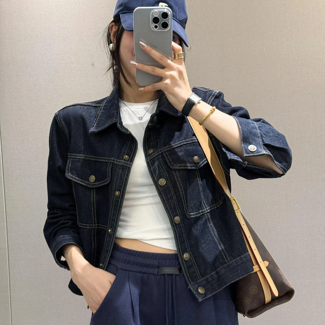 牛仔外套女2025春秋新款港风复古百搭时尚显瘦宽松长袖夹克上衣