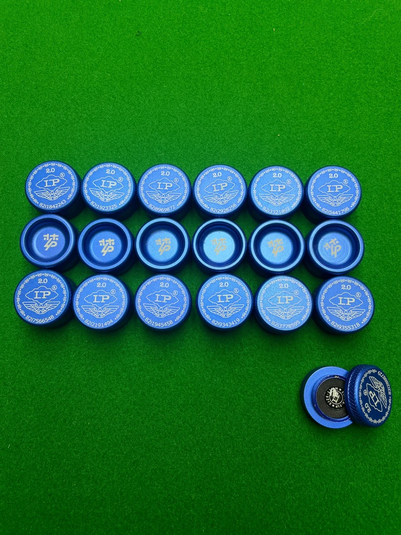 LP梦皮头台球杆皮头黑八桌球杆头小头斯诺克枪头黑8球杆台球配件