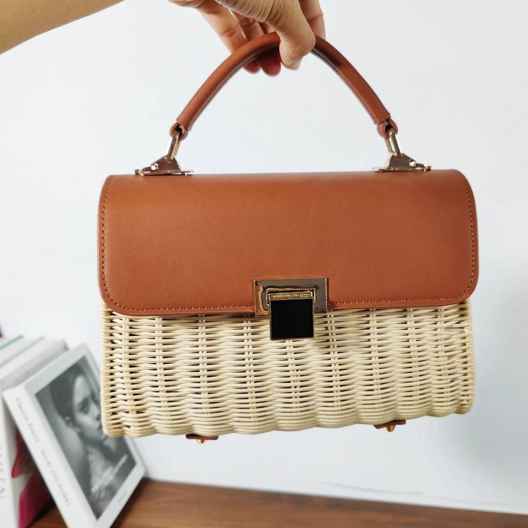 【非遗手编】 轻奢重工小众真藤藤编包包纯手工编织时尚百搭手提包
