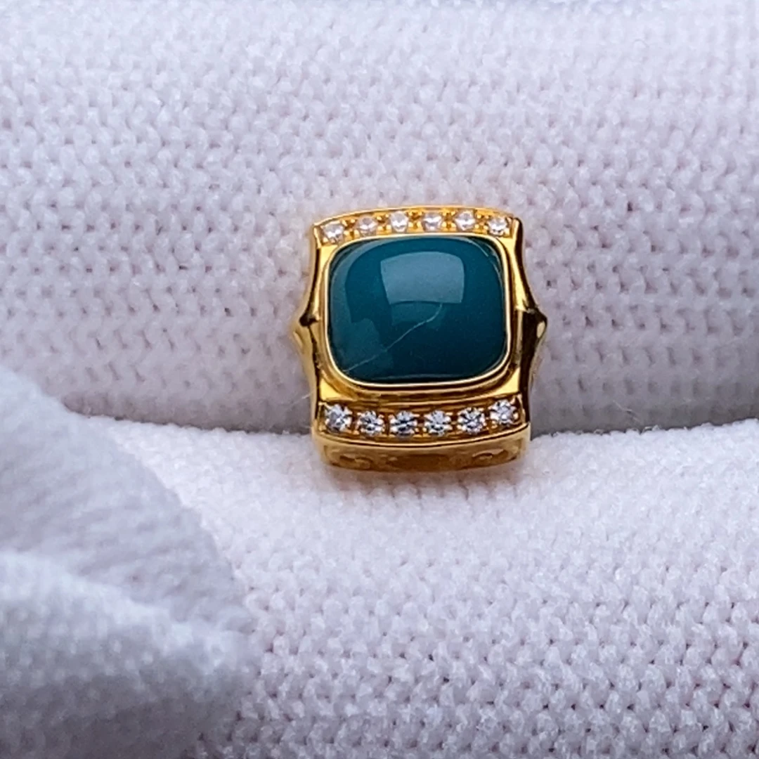 绿松石18K金镶嵌绿松石