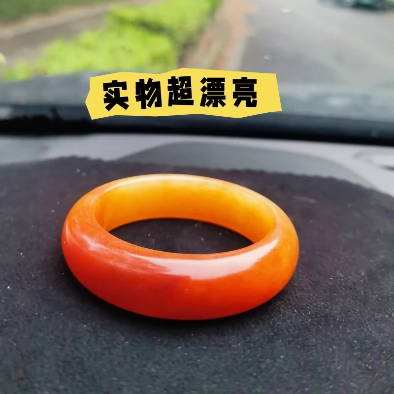 【微瑕放漏】黄龙玉火焰红手镯高性价比时尚no退no换百搭美人镯冰红