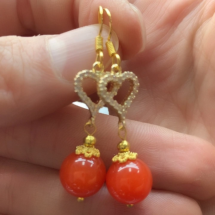 南红玛瑙银S925镶嵌颈饰