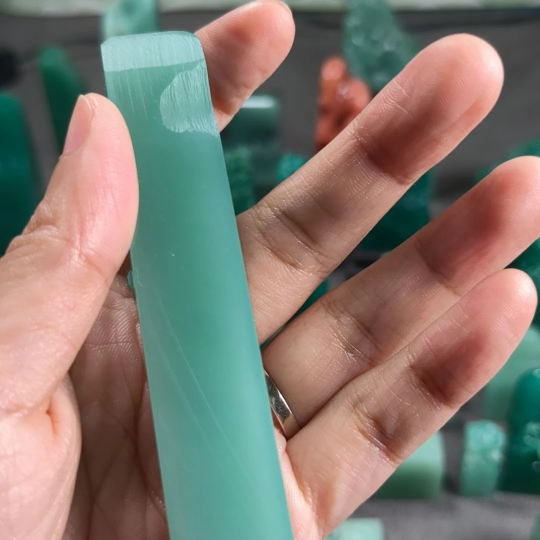 贺****印石昌化石梅子青印章1