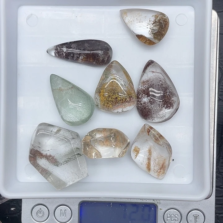未镶嵌珠宝半成品水晶64幽灵水滴
