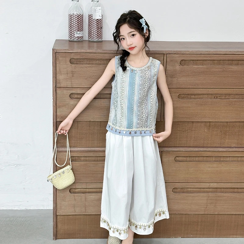 女童夏装2025新款小宝宝中大童韩版洋气儿童装百搭潮休闲女孩夏季