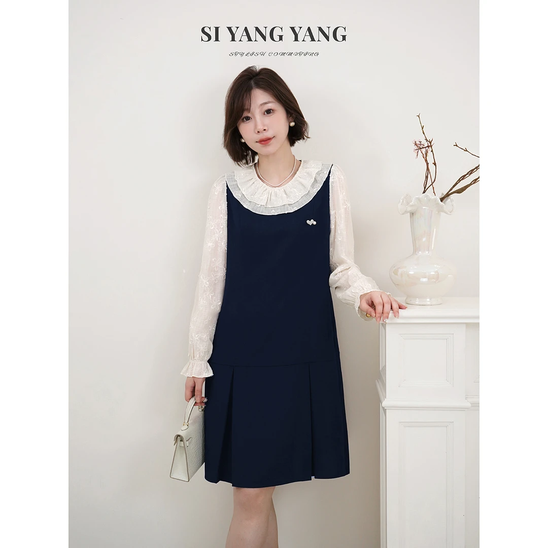 SIYANG休闲轻奢立体绣花新款百搭气质减龄连衣裙LYQ503A029SYY