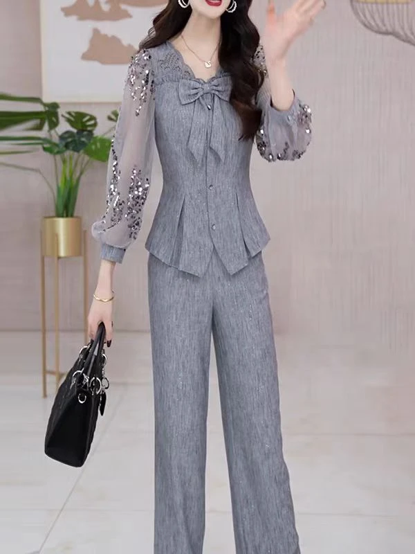 小香风时尚套装女2025新款春秋今年流行爆款气质高级感两件套裤子