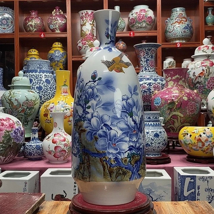 景德镇陶瓷手工手绘花瓶摆件