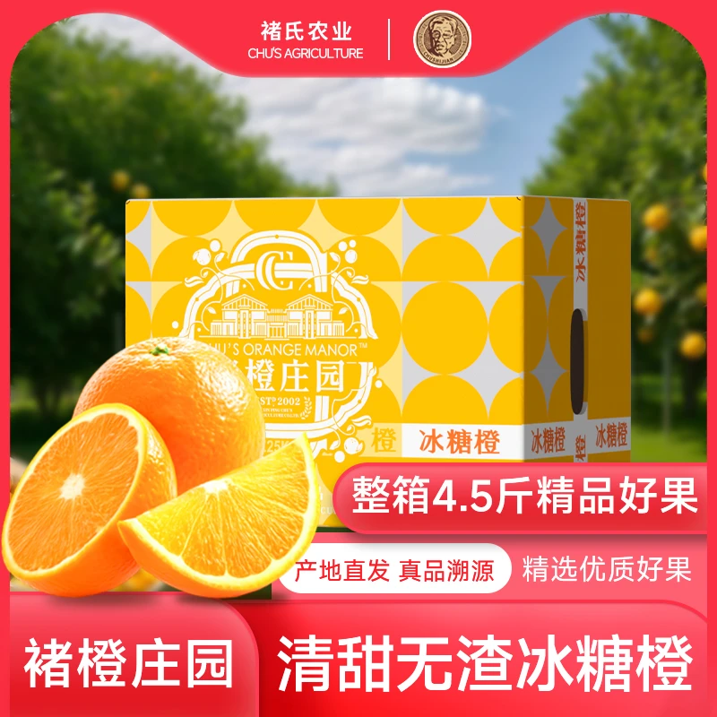 2025褚橙庄园官方旗舰店 正品礼盒 橙子新鲜云南冰糖橙应季水果