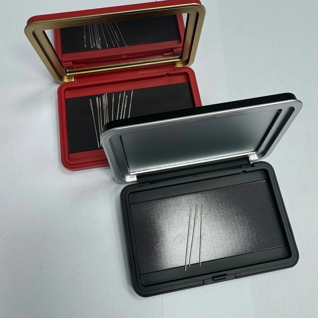 【吸针盒】十字绣小工具带镜磁吸吸针盒 家用便携 收纳绣针