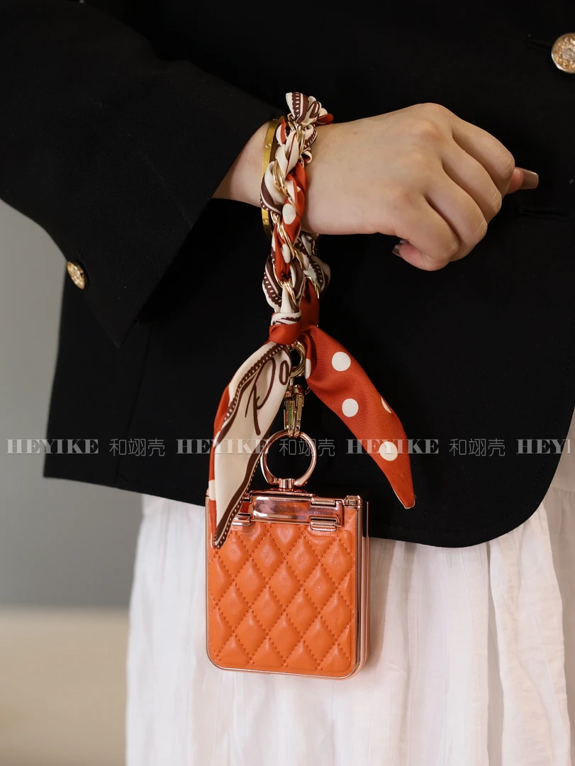 壳膜一体丝巾全包适用小米mixflip2手机壳折叠丝巾华为purax防摔