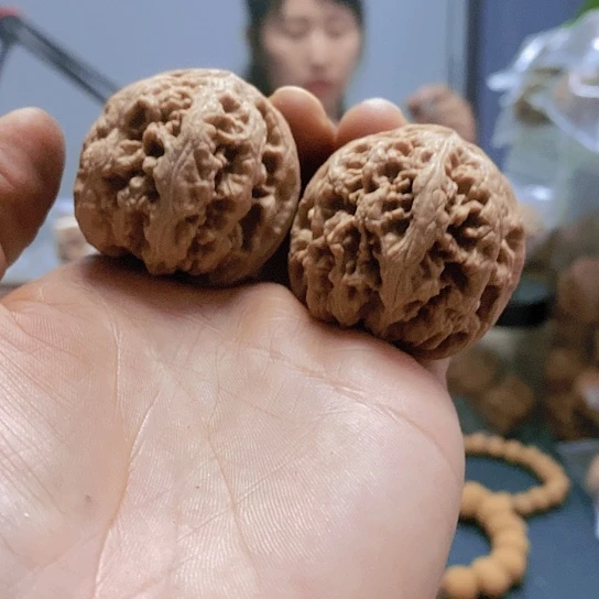 【闪购商品】把件文玩核桃40原装球粗筋