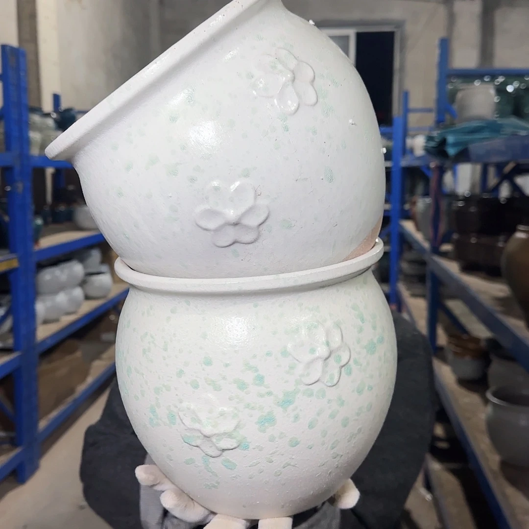 紫砂花盆高19口20