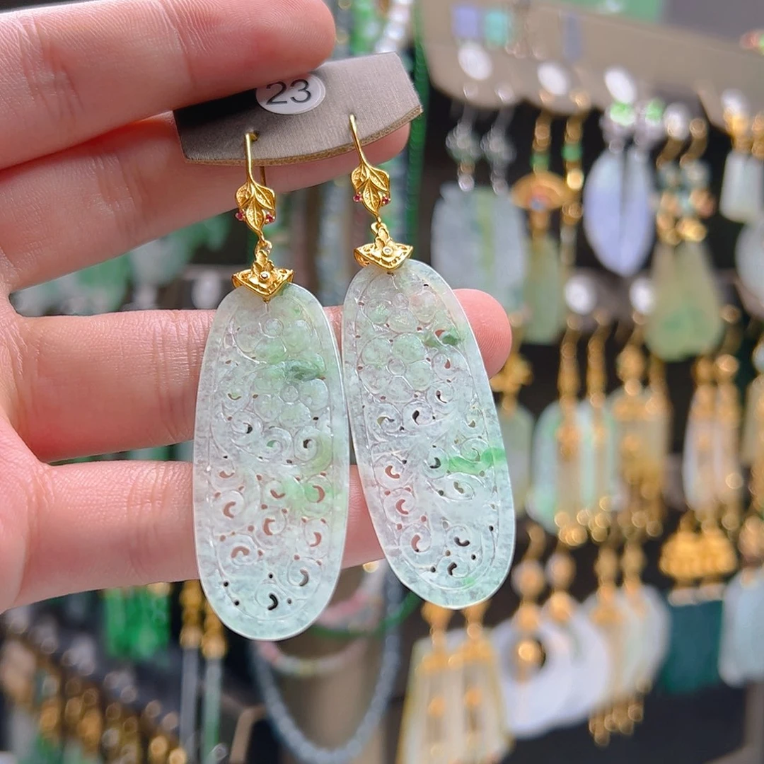 未镶嵌翡翠耳饰翡翠