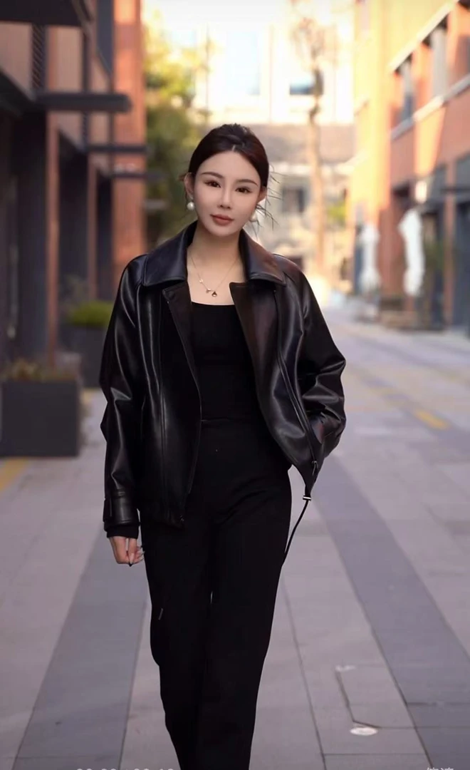 2025最新款真皮皮衣韩版时尚皮衣女装