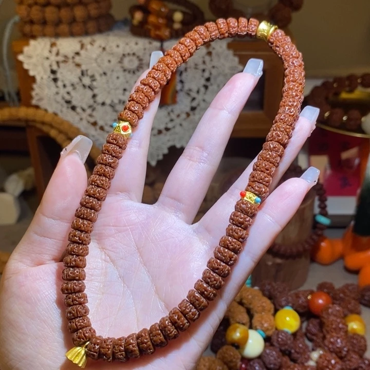 金刚菩提手串95玉华纯血老树王双圈手持一物