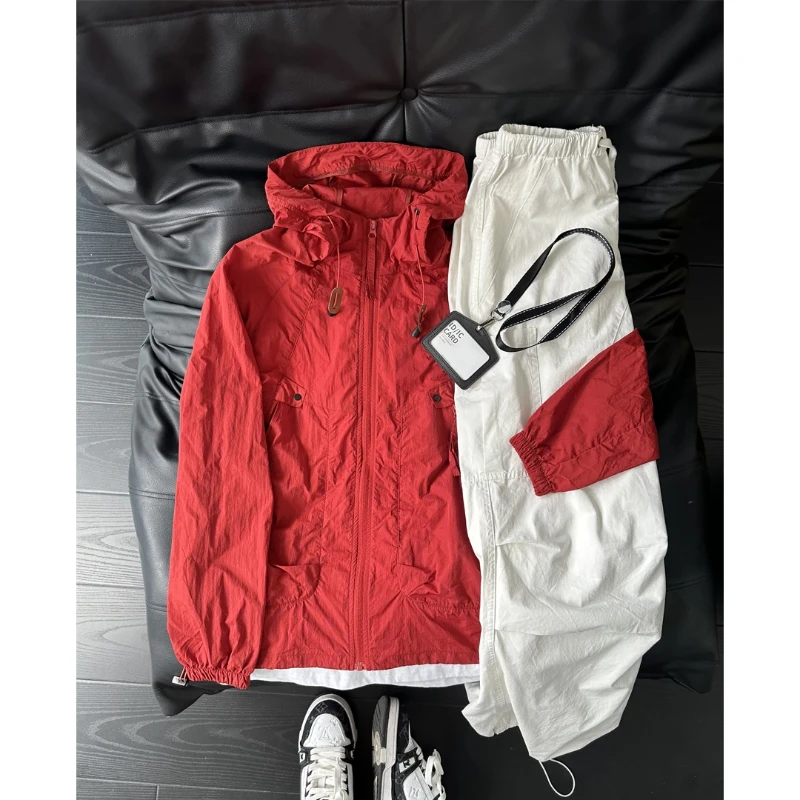 朱雀红速干防晒衣男款夏季户外运动骑行防晒服冰丝凉感登山服外套