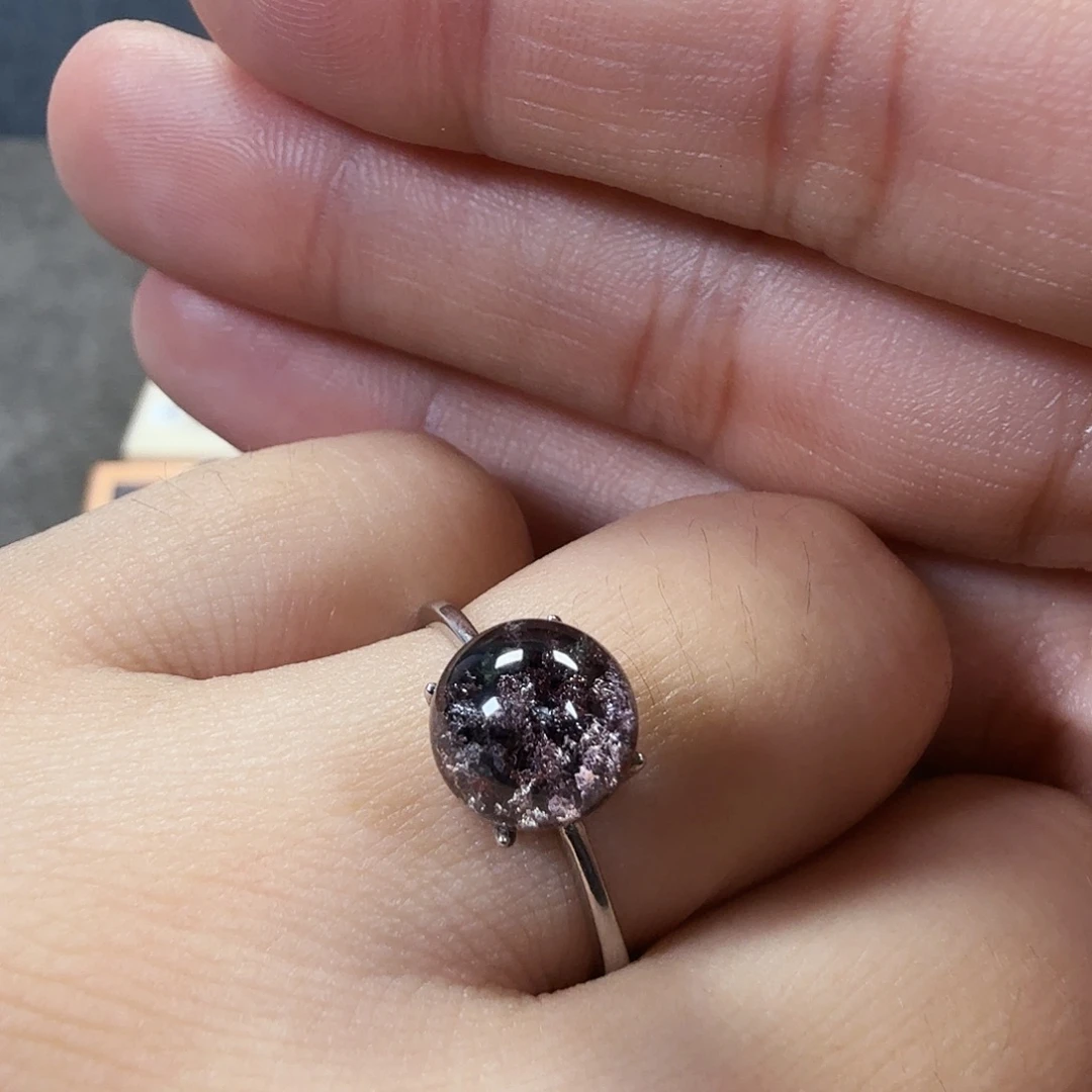 戒指银S925镶嵌水晶