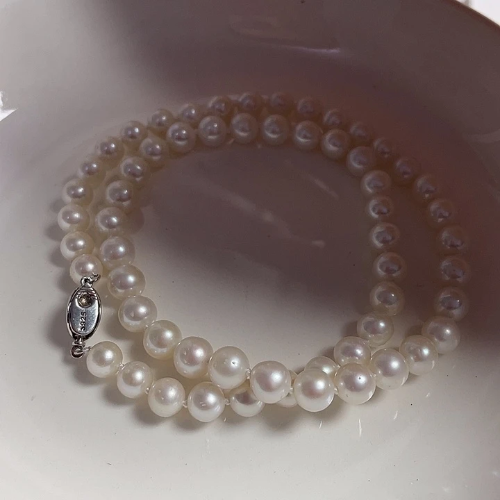 淡水珍珠项链银S925镶嵌