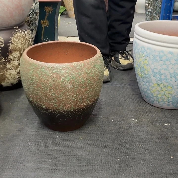 24×27 -粗陶花盆有孔-买买买