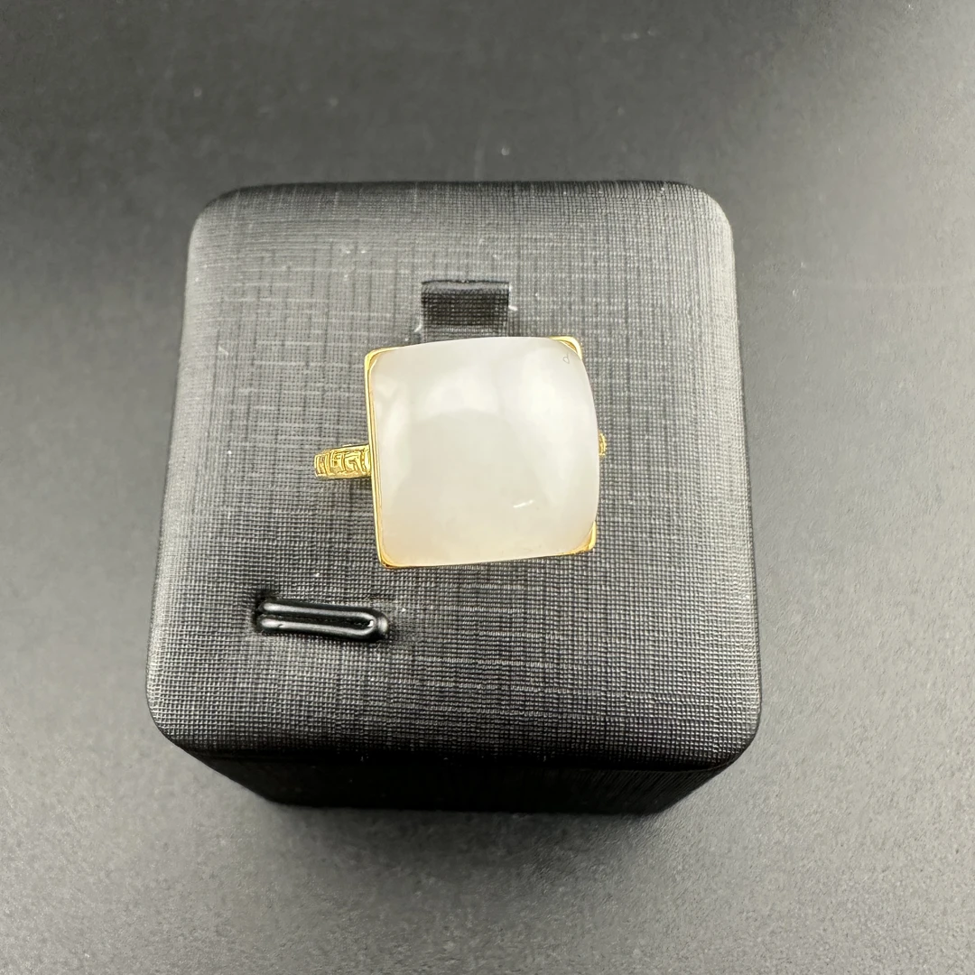 BY1206FZJT标199 北玉精选 和田玉戒指 多样性发货