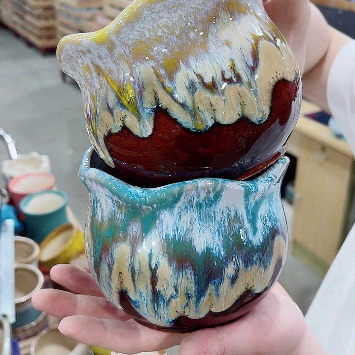 有孔，凑10元包邮陶瓷花盆发货！