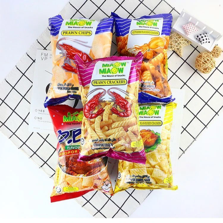 马来西亚进口妙妙经典膨化鸡味香脆片鱿鱼卷香脆虾条追剧休闲零食