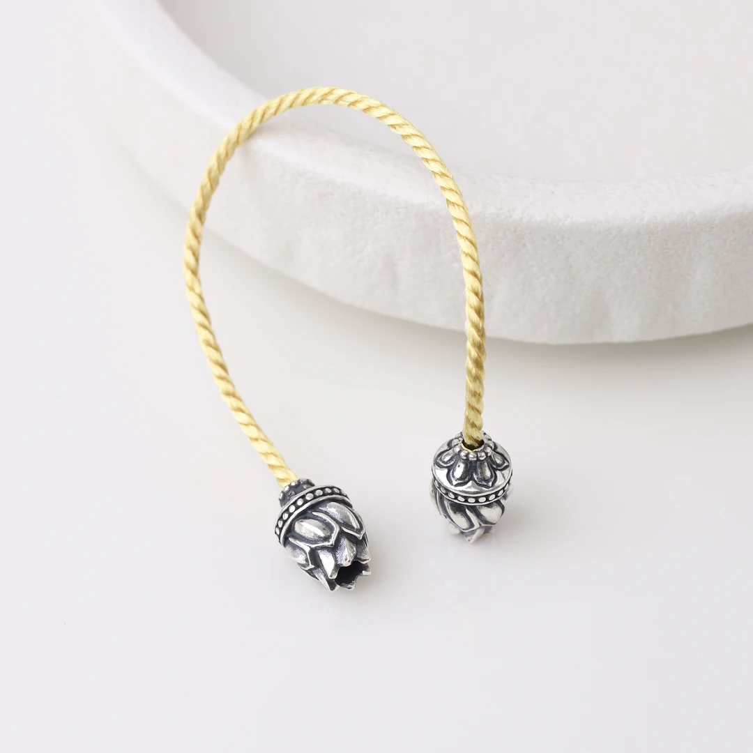 S8415银莲花弟子珠DIY配件文玩把件