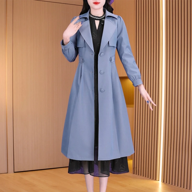 【名典圣王】杭州意法风衣外套女款2025新款春今年流行贵夫人中长款