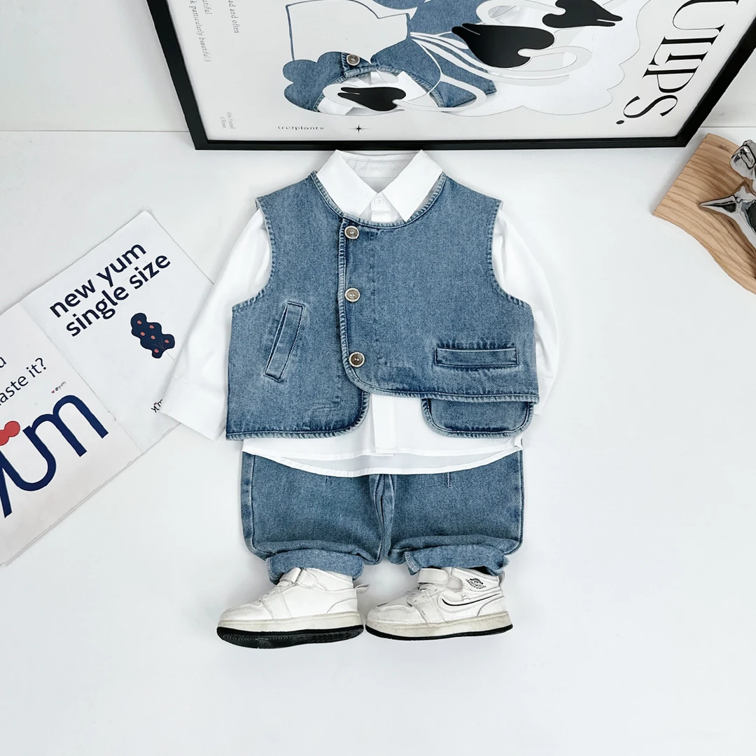 男童套装2025新款春装儿童休闲三件套洋气 BQ25100N 悠悠童话童装