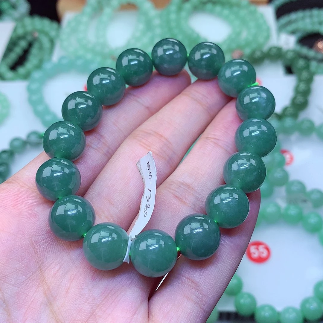 翡翠未镶嵌毛衣链卡12.7