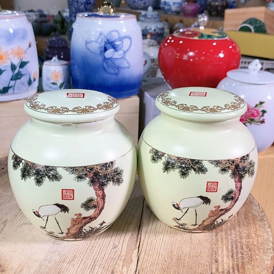 【闪购商品】瓷片陶瓷茶叶罐密封罐