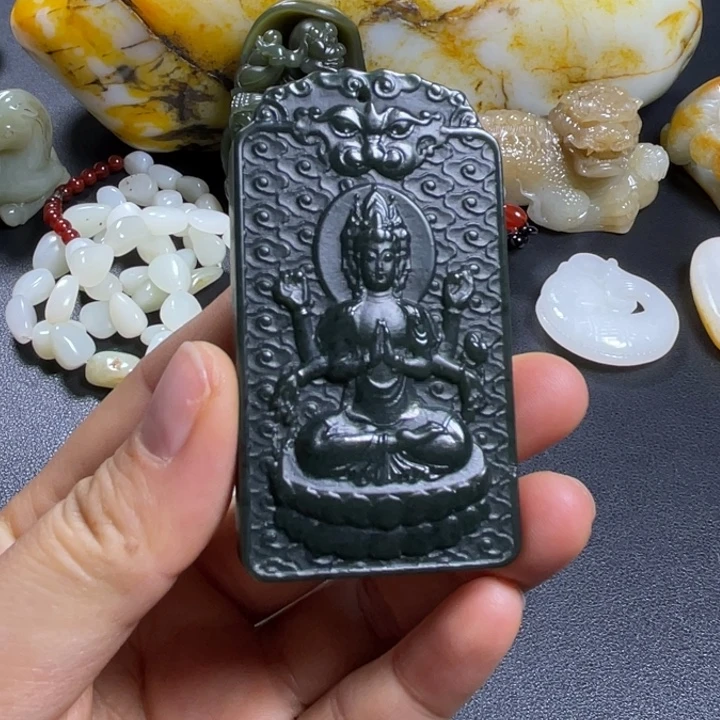 和田玉未镶嵌挂件