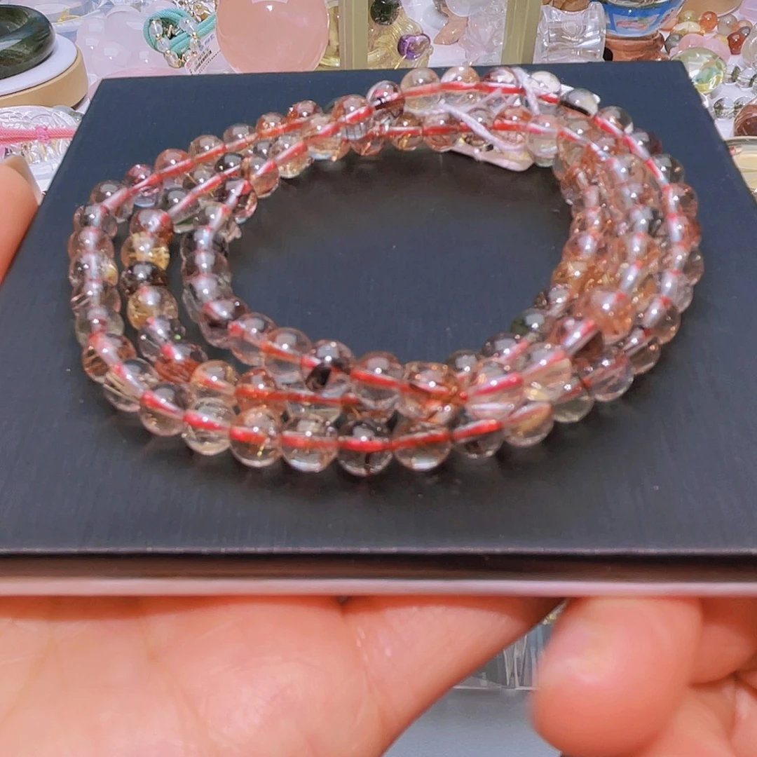 未镶嵌水晶手串天然发晶多圈特价款