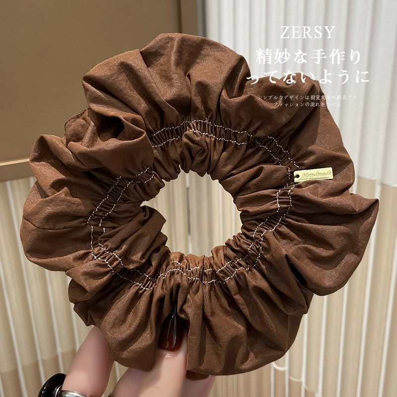 韩系秋冬慵懒风大肠发圈高级感气质头绳高马尾盘发耐用高弹力头饰