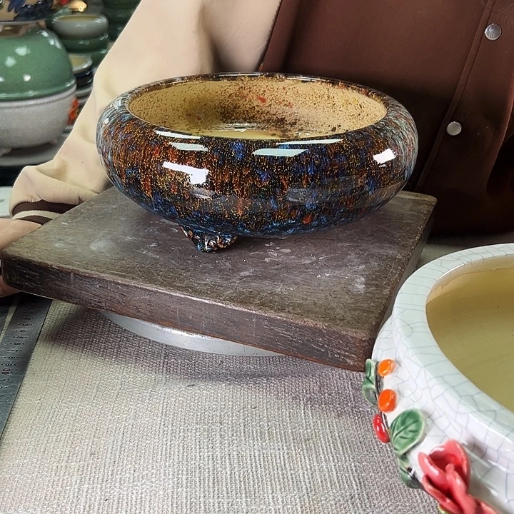 泳坤堂石湾花盆陶瓷