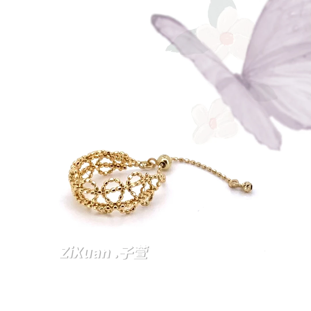 【子萱珠宝】18K金蕾丝戒指-ZX240037