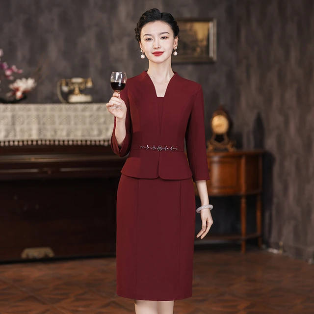 喜婆婆婚宴装高贵2025春季新款洋气年轻款旗袍假两件妈妈礼服
