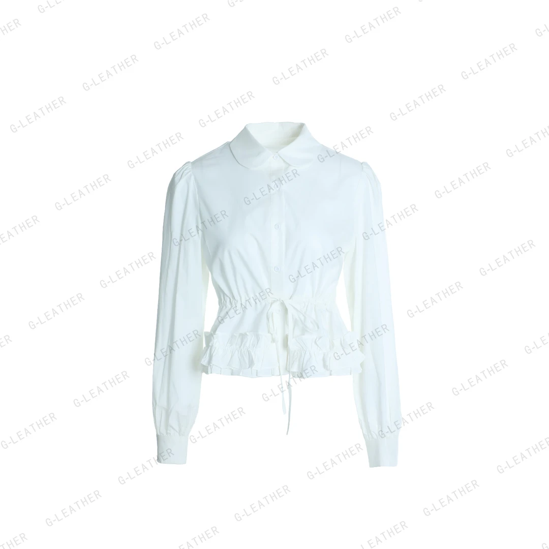 革美 简约时尚白色衬衫MNE68333