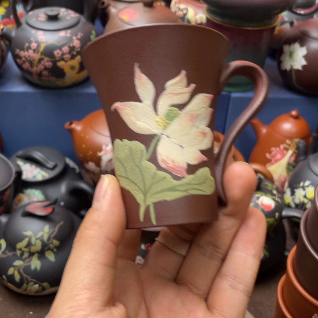 茶杯红泥紫砂主人杯120cc