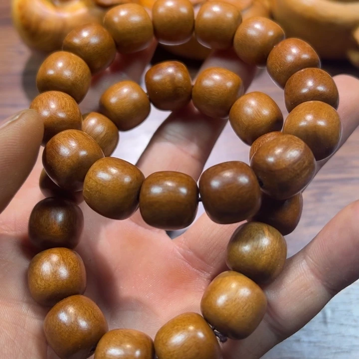 桃木陈化老料手串把件 发一条