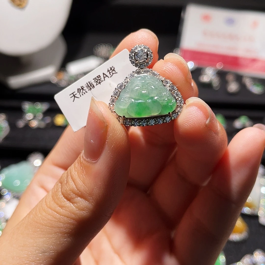 翡翠银S925镶嵌颈饰