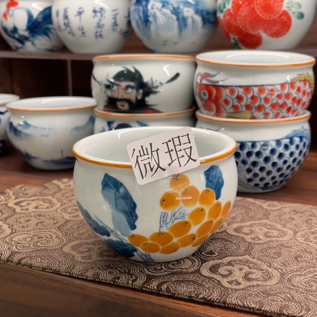 微瑕釉下彩纯手绘