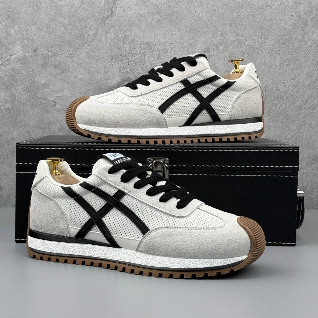 阿甘鞋男2025夏季新款轻便舒适透气运动休闲小白鞋男系带低帮鞋