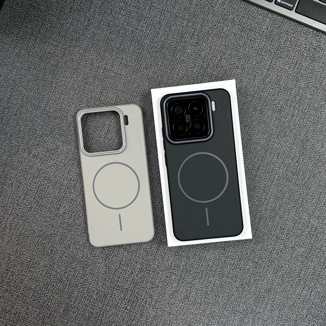 适用小米15Pro手机壳红米K80简约新款柔润纯色磁吸充电防摔保护套