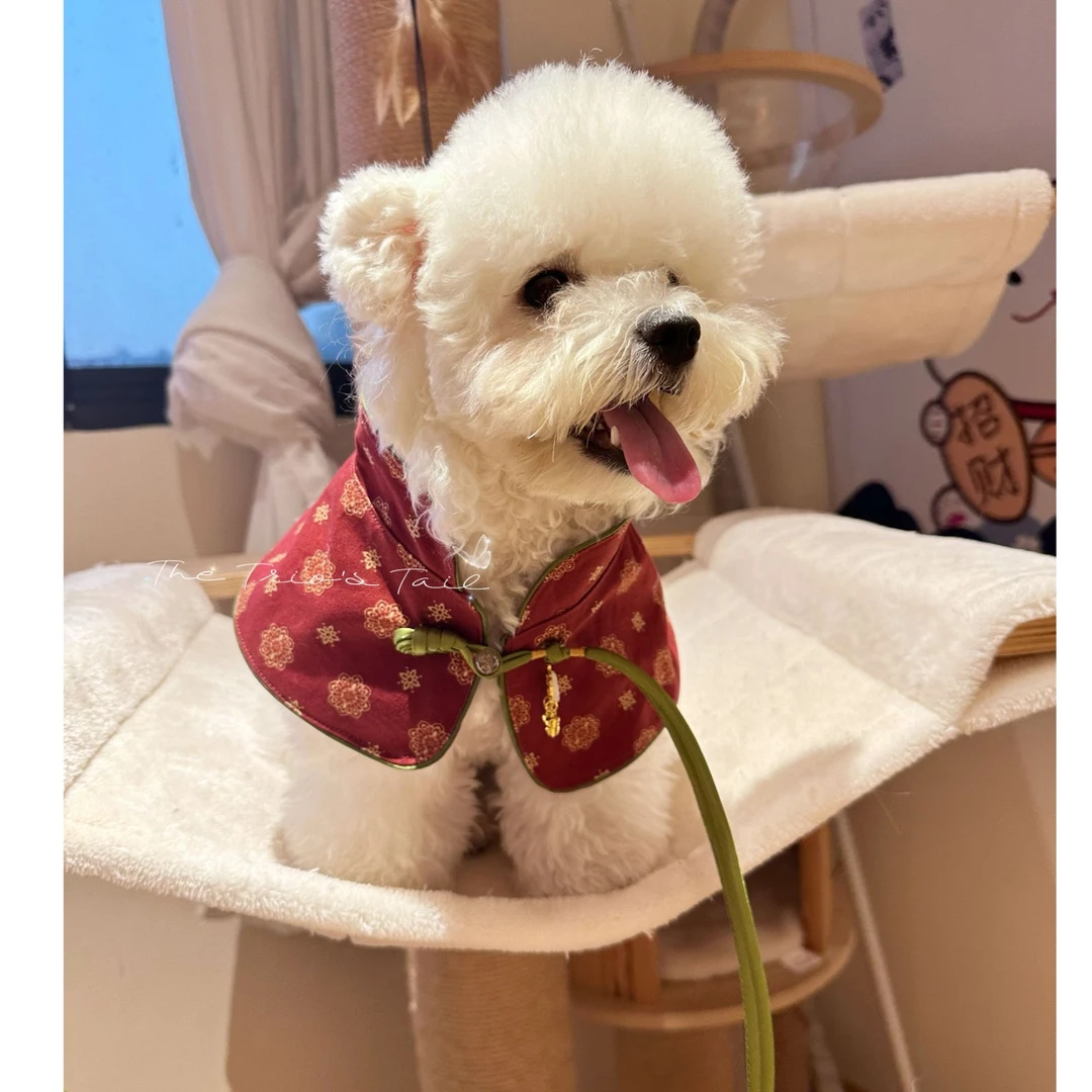 【The trio’s tail】三犬之尾宠物口水巾狗狗猫猫围兜新中式国风