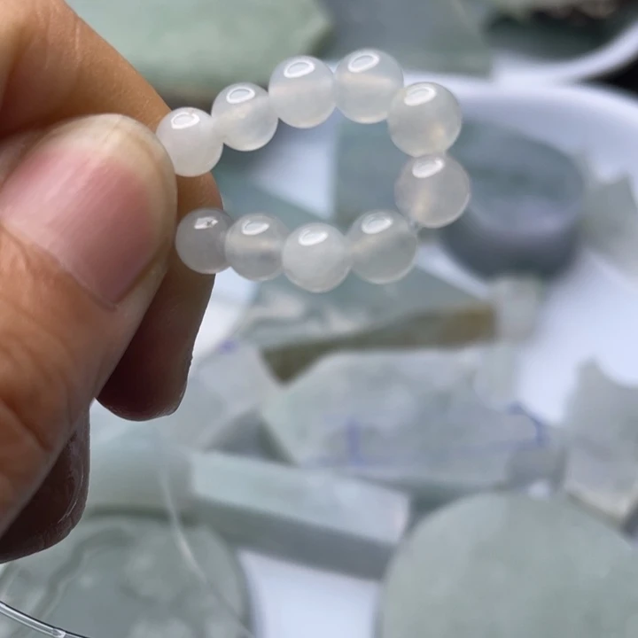 未镶嵌定制翡翠片料珠子不退换