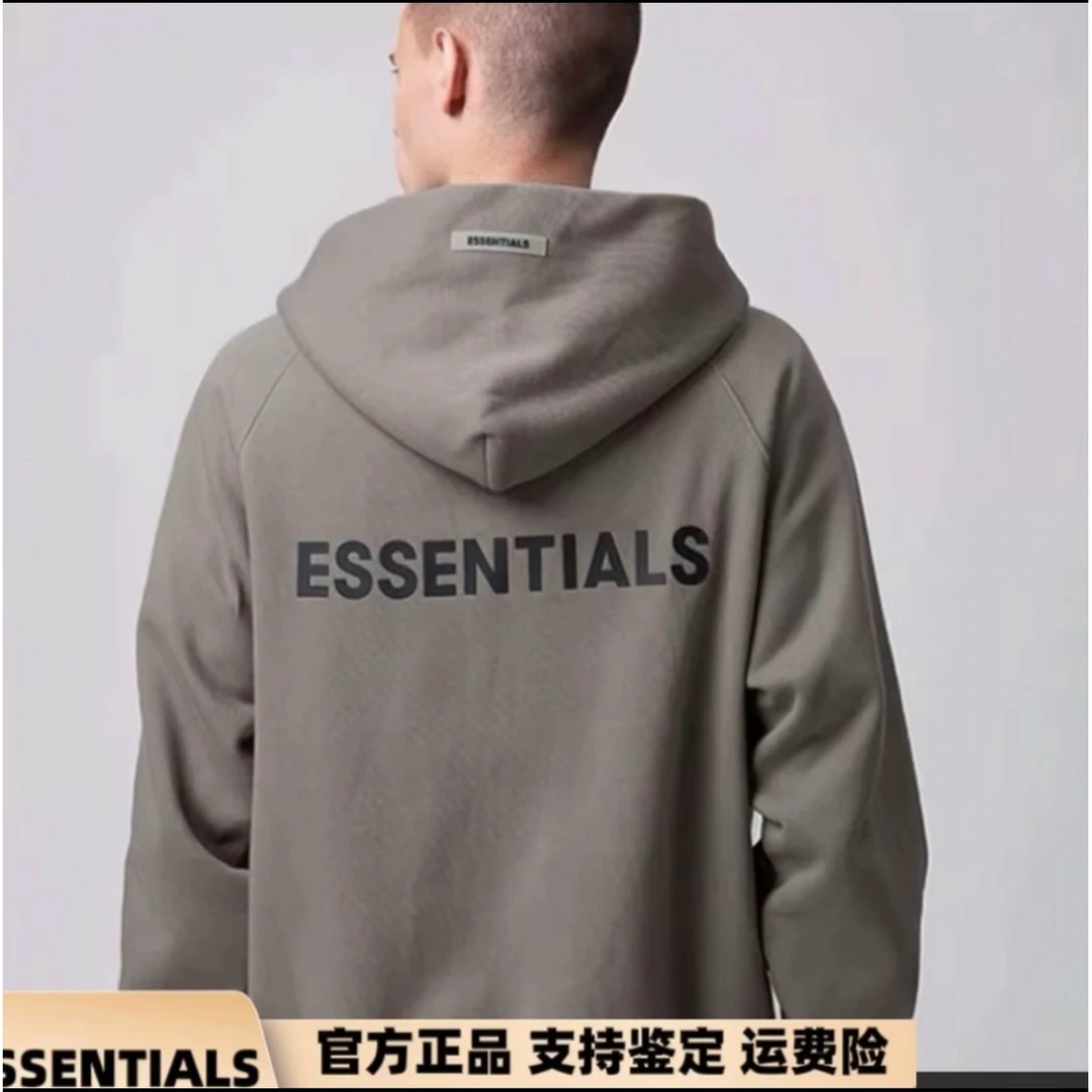 ESS SS20拉链卫衣经典高街美潮外套男女同款背面硅胶LOGO