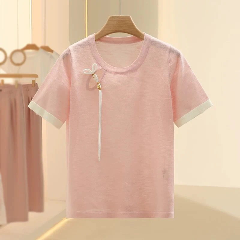 洛尔家~夏季新款时尚百搭针织上衣-C0138